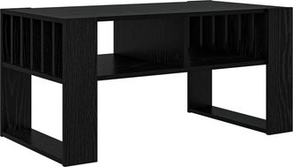 vidaXL Mesa De Caf&eacute; Roble Negro 92 X 49,5 X 45 Cm Madera De Ingenier&iacute;a Vidaxl