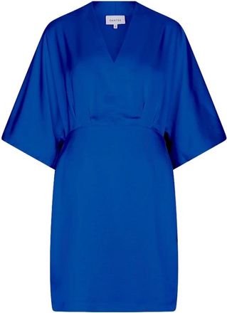 Dante6 Kleedjes, Dames, Blauw, M, Polyester, Cato Satin Kimono Midi Jurk