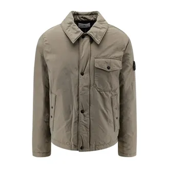 Stone Island Heren, Jassen, Groen, Maat: L Leer