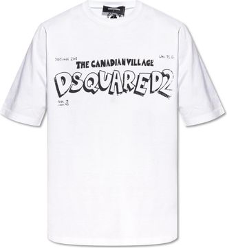 Dsquared2 Skater Fit Canadian Village Logo T-shirt