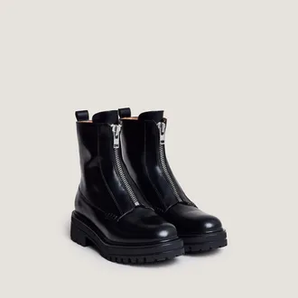 Jonak Leren boots met rits, AMOUREUSE