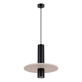 Sollux Lighting L&aacute;mpara colgante beige/negro fieltro/acero alt. 126 cm
