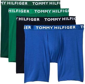 Tommy Hilfiger Cotton Stretch 4-Pack Boxer Brief Mens Underwear Evergreen : XL, Cotton/Elastane
