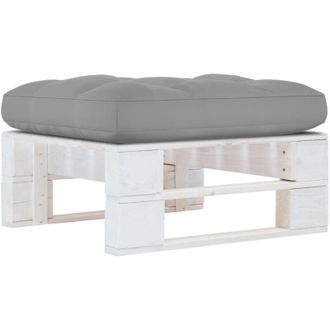 vidaXL vidaXL Ottomana da Giardino Pallet in Legno di Pino Impregnato Bianco