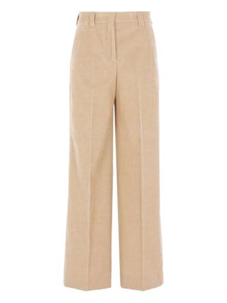 Incotex Ribfluwelen broek - Beige