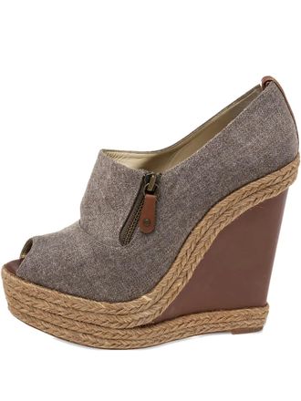 Christian Louboutin 2024 zipper wedge sandals - Brown