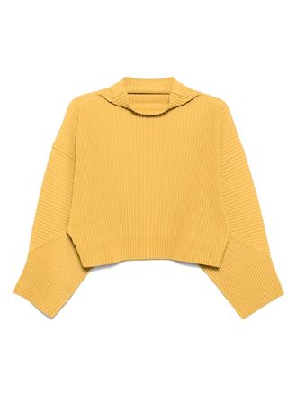 Homme Plissé Issey Miyake MC June pleated T-shirt - Yellow