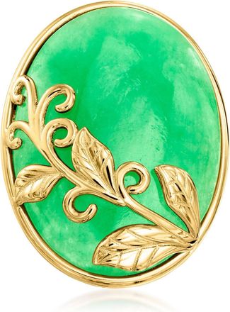 Ross-Simons Jade Vine Ring in 18kt Gold Over Sterling
