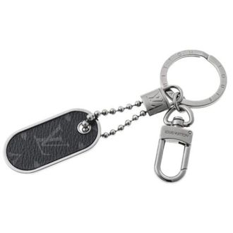 Louis Vuitton Pre-owned Accessories, female, Gray, Size: ONE SIZE Pre-owned Canvas Key-holder