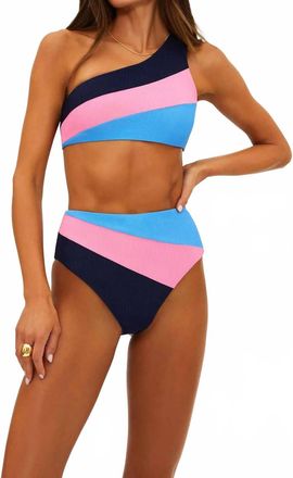 Beach Riot Evie Bikini Bottom In Paradise Harbor Colorblock