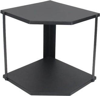 OEM (2 Niveles) Estante De Cocina Esquinero Negro, Especiero, Estante Triangular De Varios Niveles Para El Suelo Del Ba&ntilde;o, Estante Triangular Para Ollas