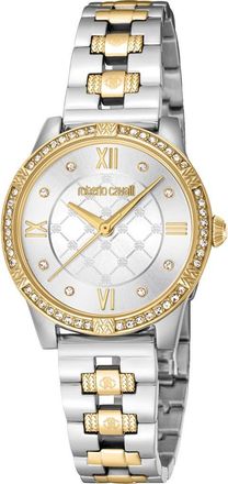 Roberto Cavalli by Frank Muller Watch, 33mm in Two Tone Silver/Gold/White at Nordstrom Rack