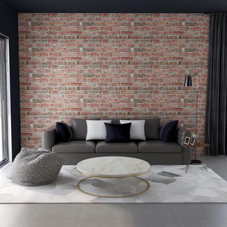 vidaXL Paneles De Pared 10 Uds. 100 X 50 Cm Rojo Espuma Eps Vidaxl