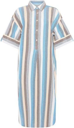 Knowledge Cotton Apparel Organic Cotton Shirt Dress Kleid f&uuml;r Damen | grau