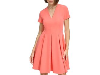 Tommy Hilfiger Fit And Flare Womens Dress Sherbet : 10, Elastane/Polyester