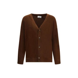 Laneus Mens Vneck Button Cardigan - Brown Cashmere - Size EU 50 (Mens)