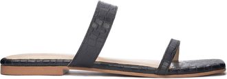 Chinese Laundry Womens Deana Leather Slide Sandal In Black