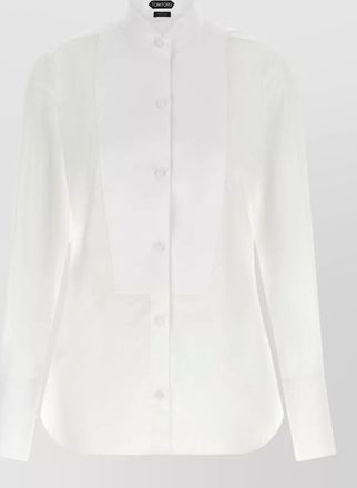 Tom Ford cotton long-sleeve tuxedo shirt