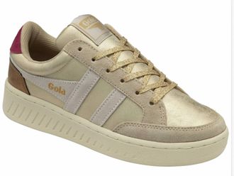Gola Womens Superslam Blaze Ii Lace-Up Sneakers In Gold/off White/cerise