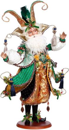 Mark Roberts Venetian Jester Santa in Metallic Gold at Nordstrom