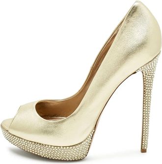 Le Silla Sandali con plateau e cristalli - Oro