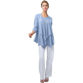 Jessica London Flyaway Cardigan in Azure Mist at Nordstrom, Size Medium