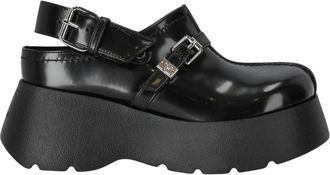 Ganni Platform Clogs - Dames - Sleehakken - Zwart - 39 EU - Polyester - Schoenen