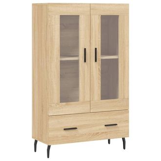 Berkfield Home Highboard Sonoma Oak 69.5x31x115 cm Engineered Wood in Light Tan