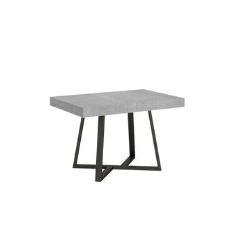 ITYhome Mesa extensible 90x120/224 cm efecto madera, cemento
