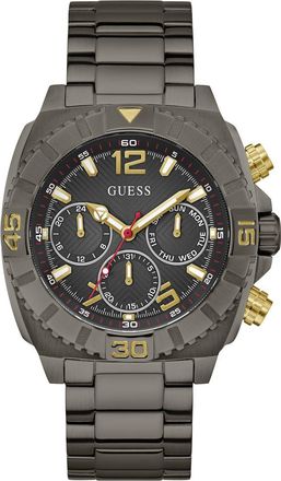 Guess Traction Mens Gun Watch GW0800G2 - Dark Grey Stainless Steel - One Size