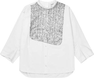 Munthe Blouse - Dames - Blouses - Wit - M - Katoen - Overhemden