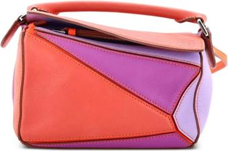Loewe Puzzle Bag Leather Mini crossbody bag - Oranje
