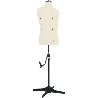 vidaXL Maniqu&iacute; De Sastre Ajustable Hombre Color Crema Talla 37-45 Vidaxl