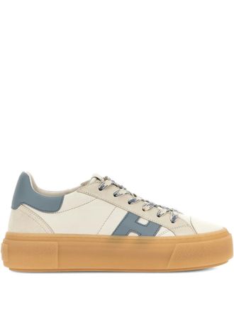 Hogan H705 sneakers met plateauzool - Beige