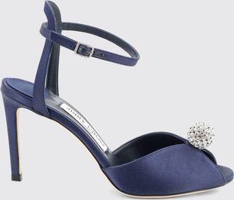 Jimmy Choo London Sandali Sacora in raso con cristalli e tacco alto a spillo