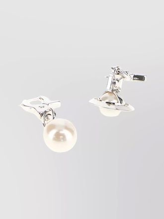 Vivienne Westwood small claude drop earrings with pearl detail