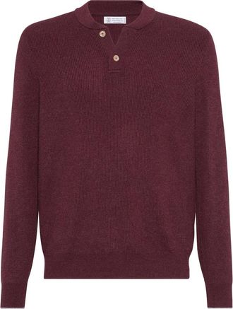 Brunello Cucinelli English Rib knit sweater in Amaranth at Nordstrom, Size 54 It