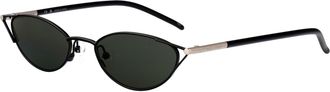 Alexander McQueen AM0563S Cat-Eye Metal Sunglasses - Black