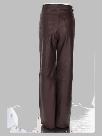Rotate Lamb Leather Trousers - Brown