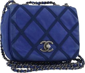 Chanel Pre-owned Mini Bags, female, Blue, Size: ONE SIZE Pre-owned Vintage Mini Bag