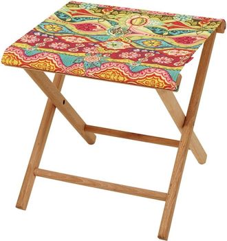 Vent de Boh&egrave;me Taburete plegable de haya y tela floral