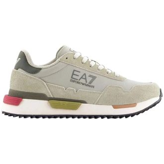 Emporio Armani Sneakers - Heren - Sneakers - Groen - 43 1/3 EU - Leer - Schoenen