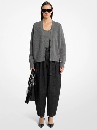 Michael Kors Ribbed Cashmere Cardigan