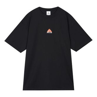 Nike x ACG Logo Embroidered Pattern Loose Round Neck Short Sleeve Black DQ1815-010