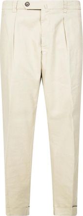 Berwich Pantalone Lavato Over Fit - Heren - Chinos - Beige - L - Katoen - Broeken