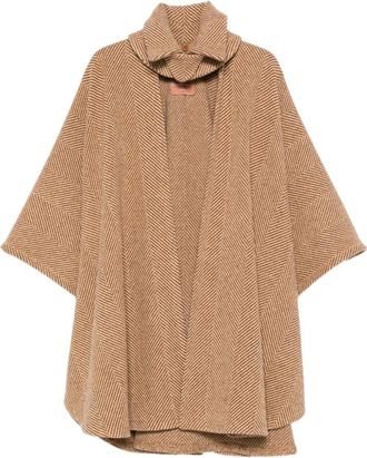 Ermanno Scervino Mantella con motivo a spina di pesce - Toni neutri