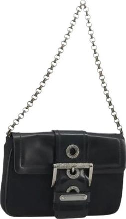 Prada Pre-owned Shoulder Bags, female, Black, Size: ONE SIZE Pre-owned Vintage Nylon Shoulder Bag