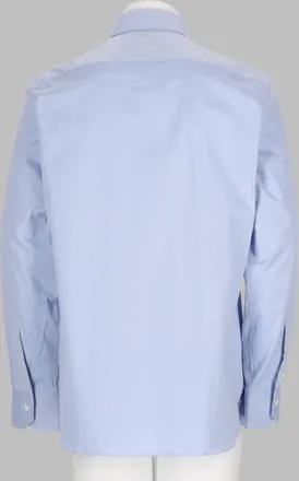 Ermenegildo Zegna Mens Cotton Shirt Azure