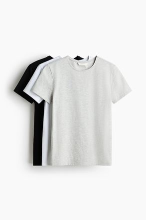 H&M 3er-Pack T-Shirts - Grau
