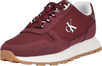 Calvin Klein Womens Taresa Sneakers, Dark Red and White 600, 4.5 UK